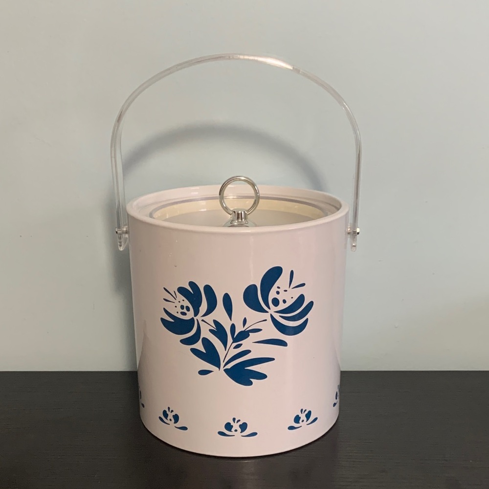 Ice Bucket with Pfaltzgraff Yorktowne Pattern